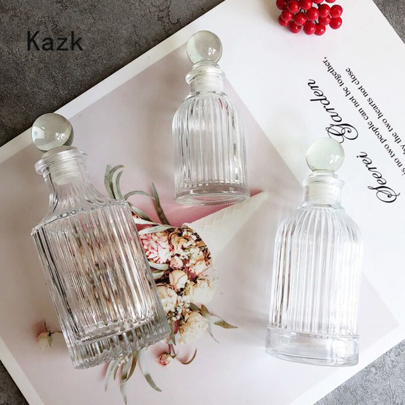 Flacon de parfum en Relief losange français, bouteilles en verre de cristal simples, stockage d&#39;essence d&#39;aromathérapie, Vintage, ornement de bouteille de commode