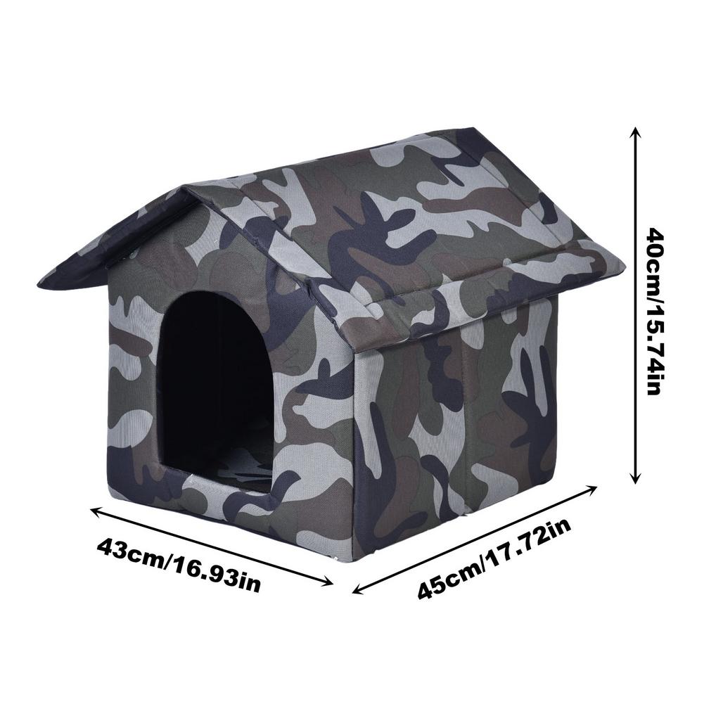 Home Shape Foldable Pet Cat Cave House Cat Kitten Bed Soft Winter Warm Dogs Kennel Nest Dog Cat S-L Sizes Available: Green / 39 X 32 X 34cm
