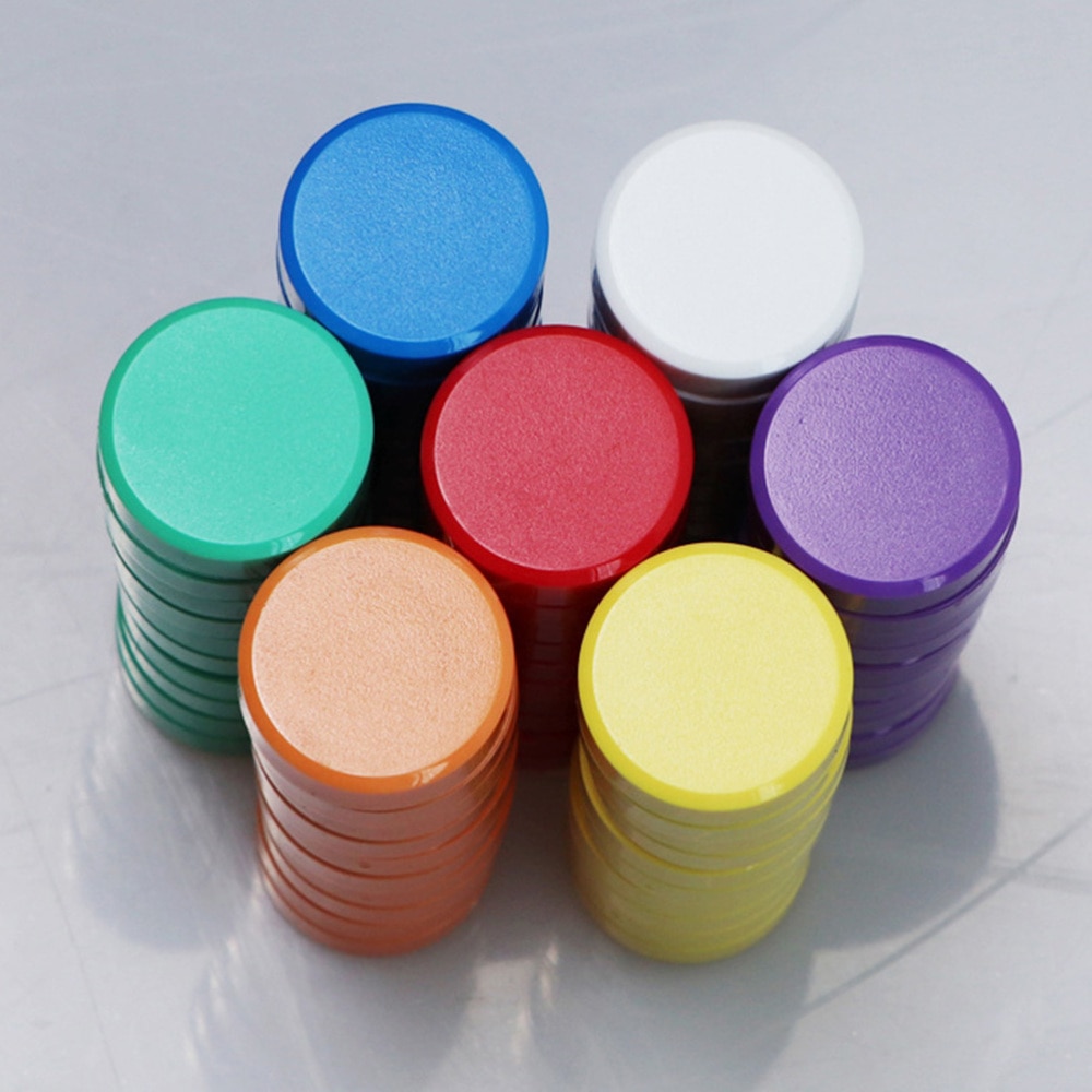 24 kpl 3cm pyöreää värillistä magneettia valkotaulu magneetti nastat liitutaulut tarrat kotitoimistolle (sekoitetut värit)