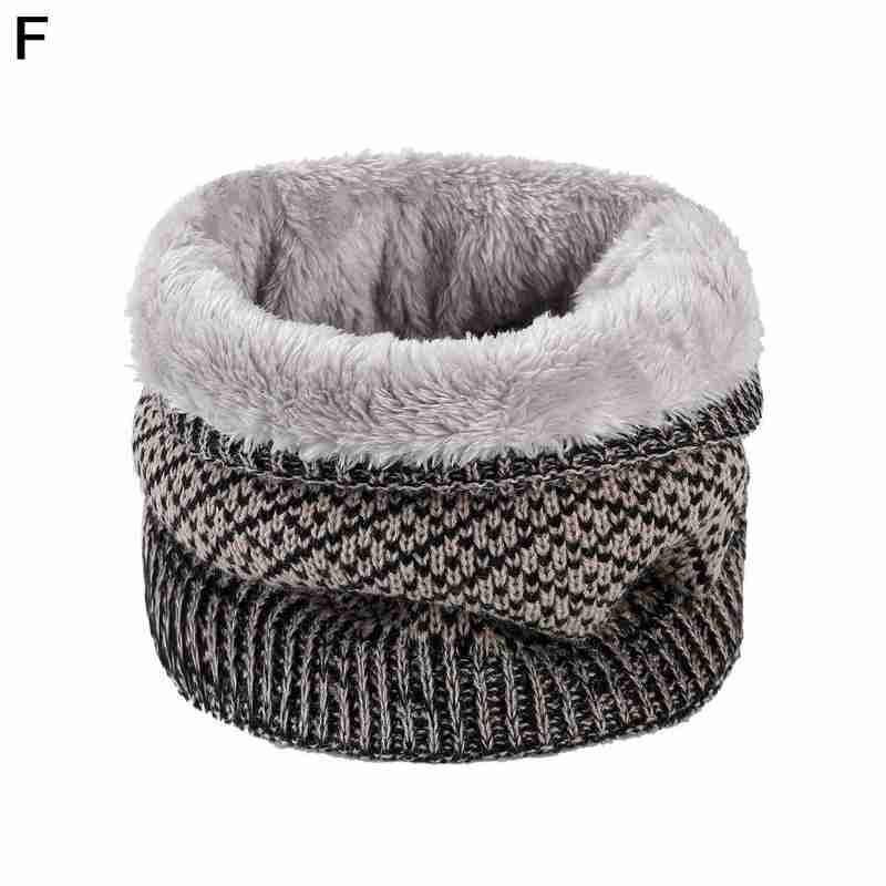 Winter Warm Thicken Cotton Woof Neck Scarf Scarf Knitted Outdoor Ring For Women Unisex Neck Trendy Ring Sport B7Y7: F