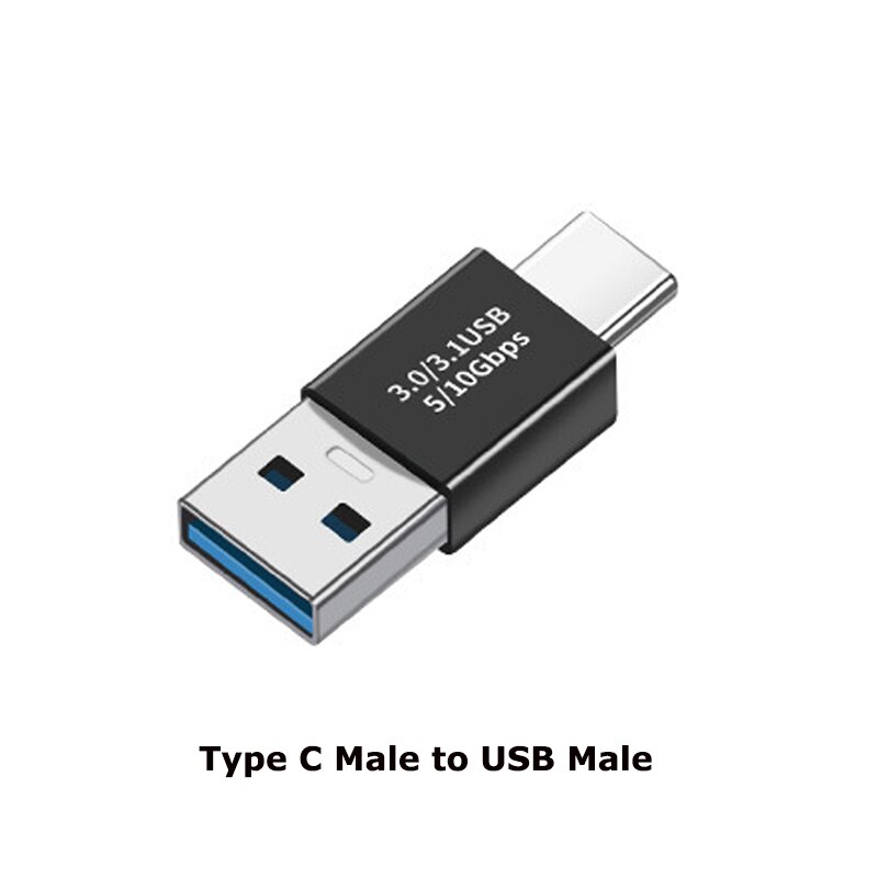 1pcs Micro usb3.0 90/180 Degree Right Angle USB 3.1 Type C Male To Female USBC female to female male to male Converter Adapter: NO.3