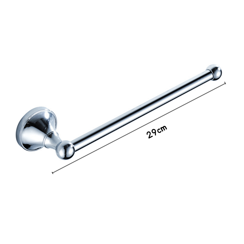 Juego de accesorios cromados para baño, barra de toalla doble de latón cromado, estante de cepillo de inodoro, soporte de rollo de papel para WC, juego de accesorios de baño: Castaño