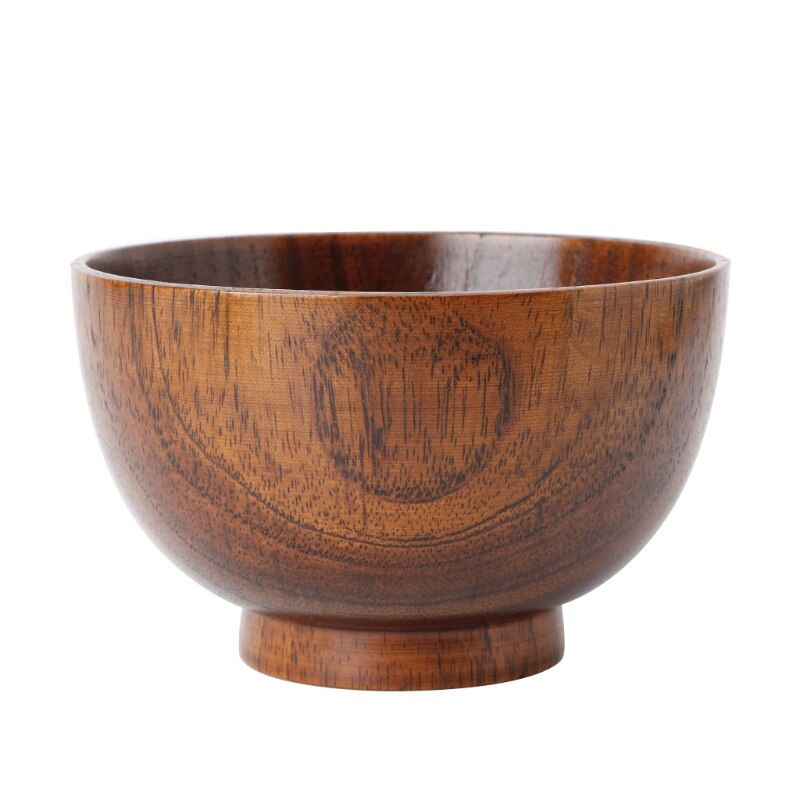 Natural Jujube Wooden Rice Soup Bowl Food Containter Kitchen Utensil Tableware Wooden Bowl