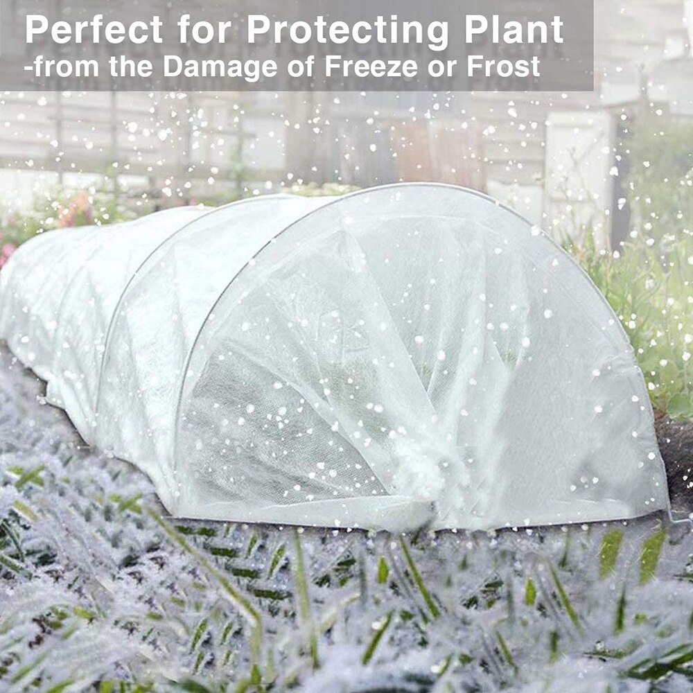 Plante dækker 9ft x 49ft genanvendelige flydende række dække frysebeskyttelse plante tæpper til koldt vejr haven vinterdække