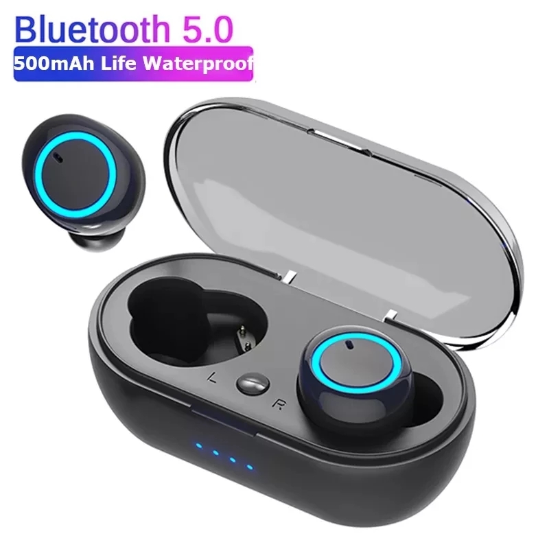 Y50 Tws Bluetooth Oortelefoon Draadloze 5.0 Stereo Hoofdtelefoon Koptelefoon Oordopjes Stereo Gaming Headset Met Opladen Doos Voor Alle Telefoon