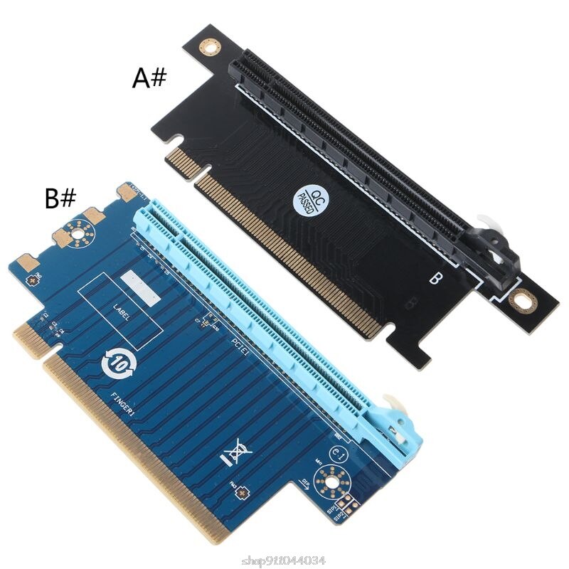 PCI Express 16X Riser PCIe Graphics Card PCI-E Steering Card 90 Degrees Right Angle Riser Adapter for 1U 2U Host 4/6cm D24 20