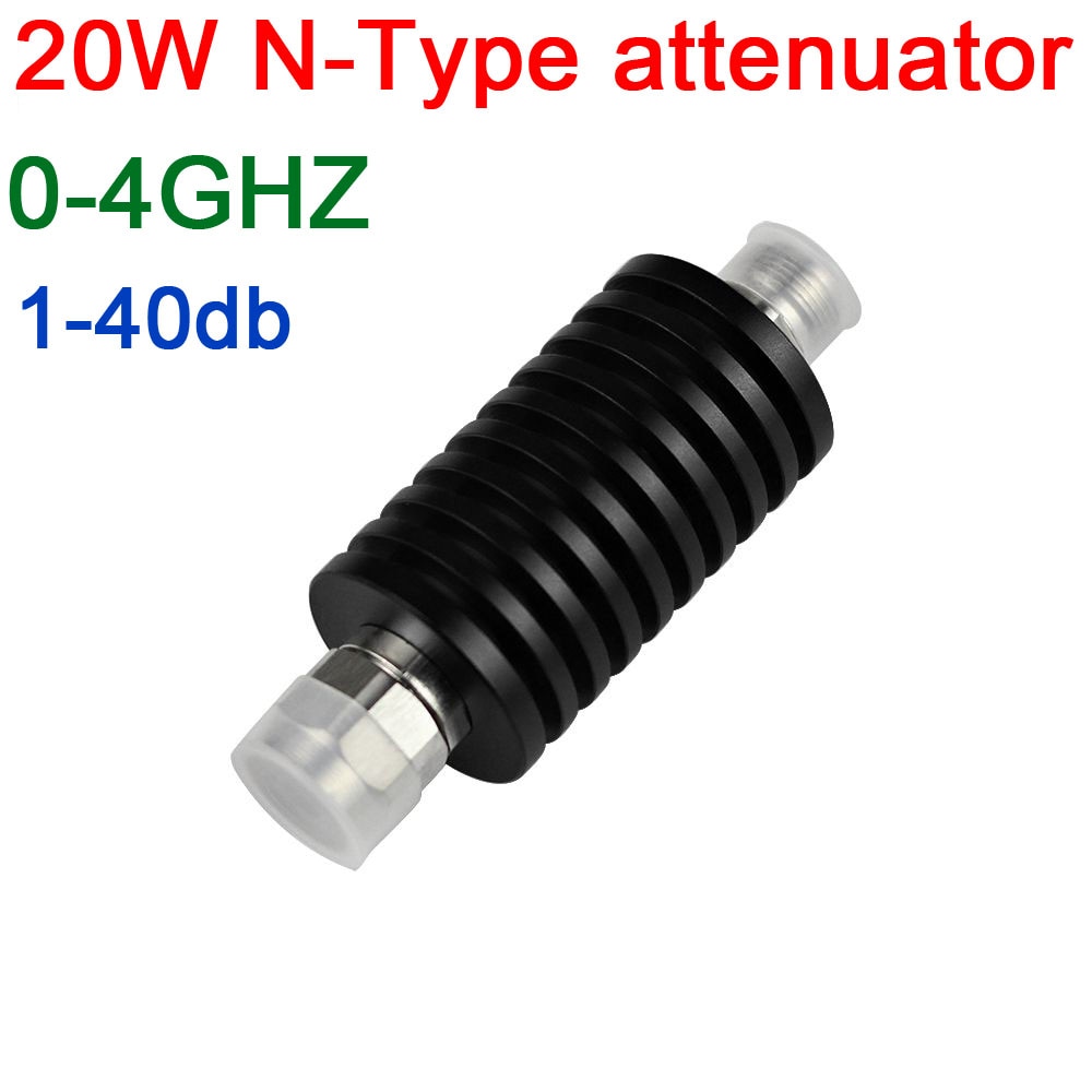 20W N-Tipo RF Coassiale attenuatore fisso 1db,2db,3db.5db,6db.10db.15db.20db.30db,40dB, DC-4GHz 50ohm PER il forno a microonde di comunicazione