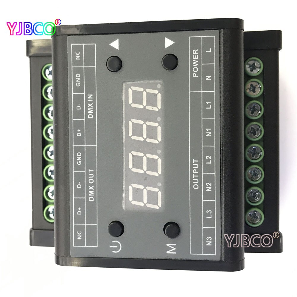 DMX LED Triac Dimmer 220V 3 Kanäle – Dimmbarer Transformator Mit DMX-Signalsteuerung