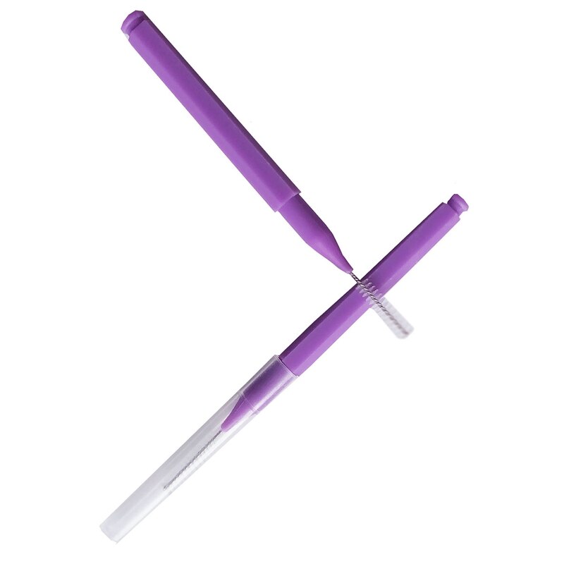8 unids/set de hilo dental, hilo dental de higiene Oral, cepillo interdental suave, palillo de dientes saludable para la limpieza de los dientes, cuidado bucal púrpura