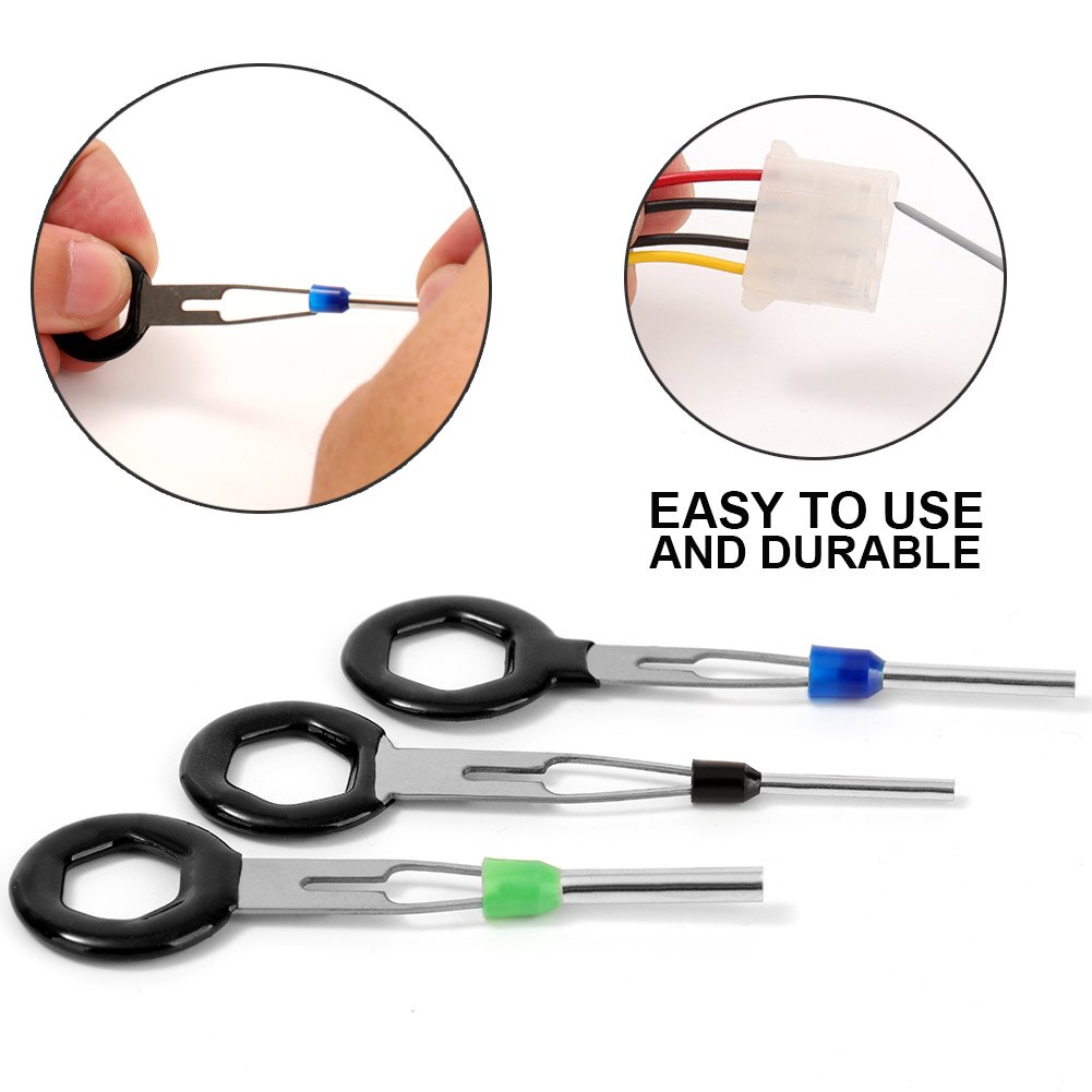 11pcs Car Terminal Removal Kit Wiring Crimp Connector Pin Extractor Puller Terminal Repair Tools