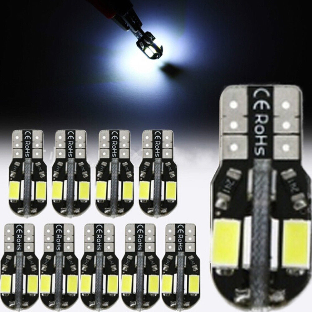 10 stuks Canbus T10 194 168 W5W 5630 8 LED SMD Witte Auto Side Wedge Light Bulb Lamp