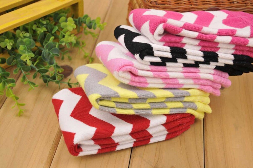 1 Pair Christmas Chevron Zig Zag Cotton Baby Leg Warmers For Girls 11Colors