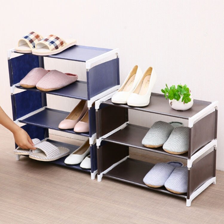 DIY 3/4/5 Multi-Layers Shoe Rack Organizer Stand Rack Multi-Functional Solid Shelves Modern Shoe Living Bedroom Storage Racks