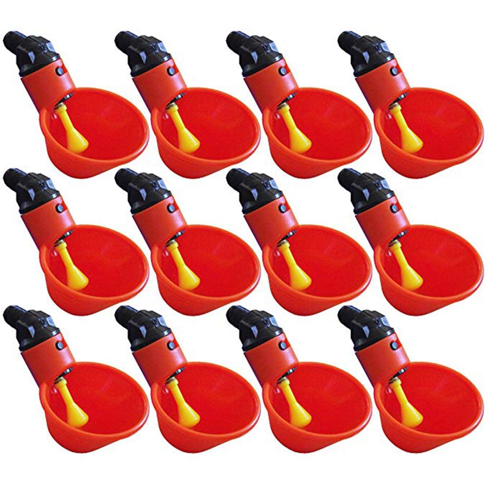 12 pcs/lot Automatic Chicken Quail Drinker Chicken Bird Waterer Bowl ...