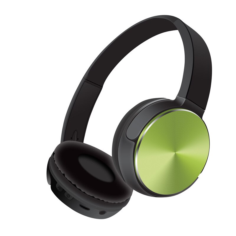 Fanshu Bluetooth Kopfhörer Sport Stereo Hände Frei Kopfhörer Über Ohr Drahtlose Musik Headset Unterstützung TF Karte FM Radio Mit Mic: Grün