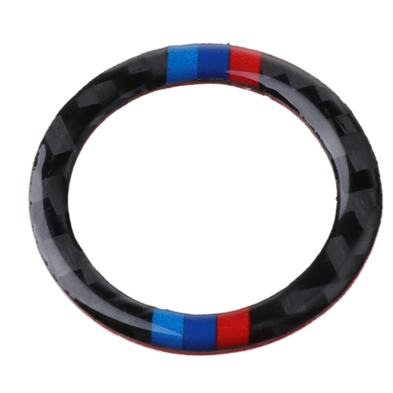 Auto motor start/stop knop koolstofvezel decor ring voor  e90 e92 e93
