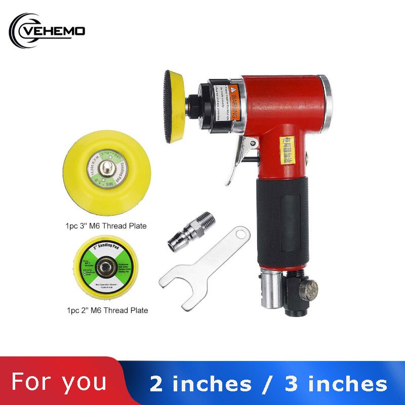 Mini Pneumatic Sanding Machine Tray Orbital High-speed Sander Polisher For Various Materials Grinding Fine Car Polishing Machine