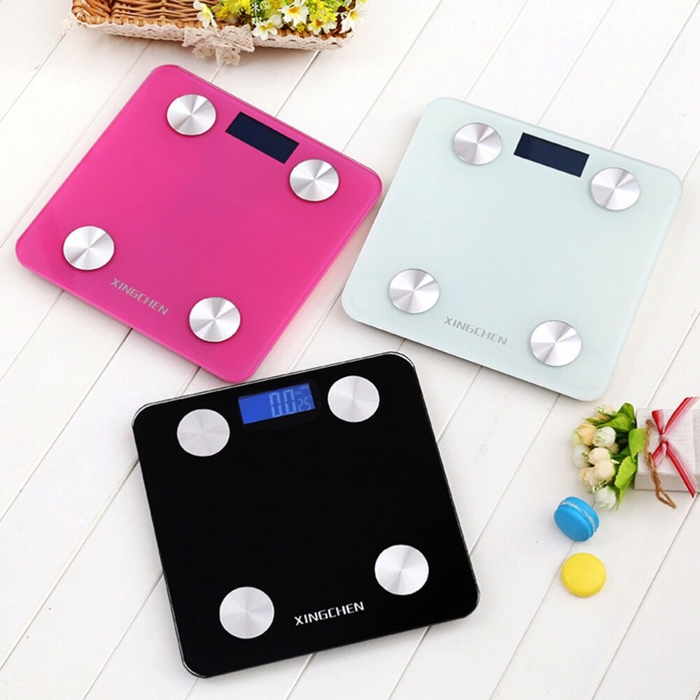 Body Fat Scale Smart Digital Bathroom Wireless Weight Scale Body Composition Analyzer without Battery (Black): Black