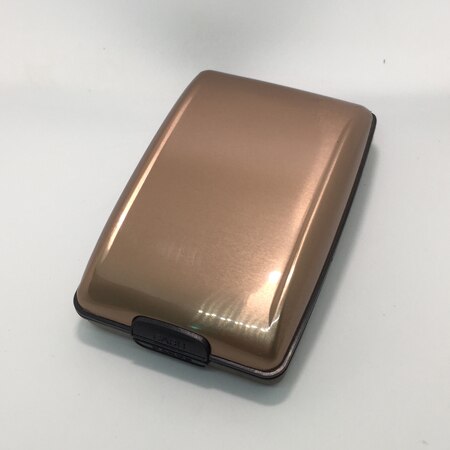 Portefeuille de carte en aluminium multifonction RFID bloquant le porte-carte de crédit pour les hommes femmes voyage affaires pièces de monnaie: coffee wallet