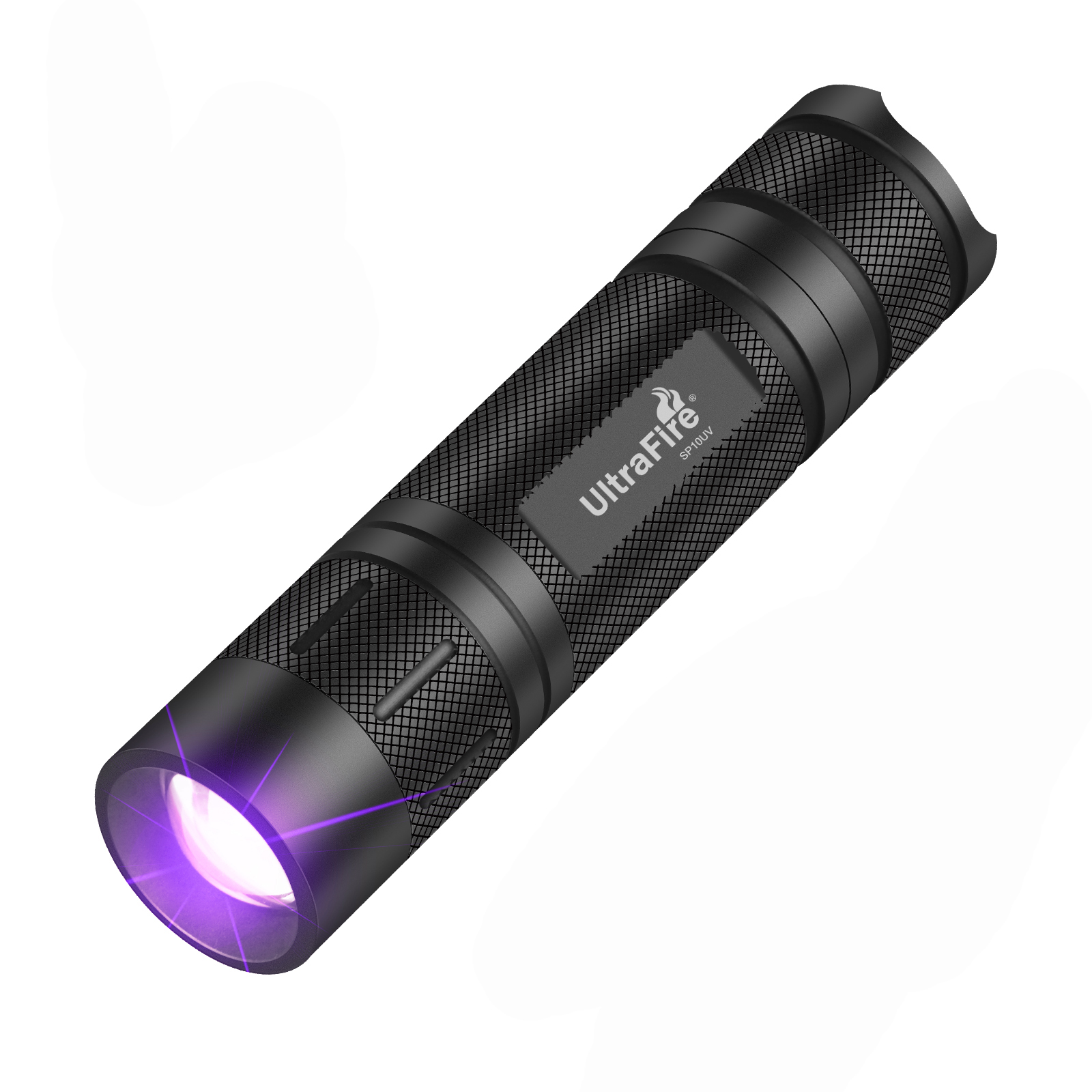 Linterna LED ultravioleta UltraFire SP10UV de 395 nm, 18650 21700, con zoom, luz negra, lámpara fluorescente invisible para orina de perros y gatos, contra la tiña y los minerales: Azul
