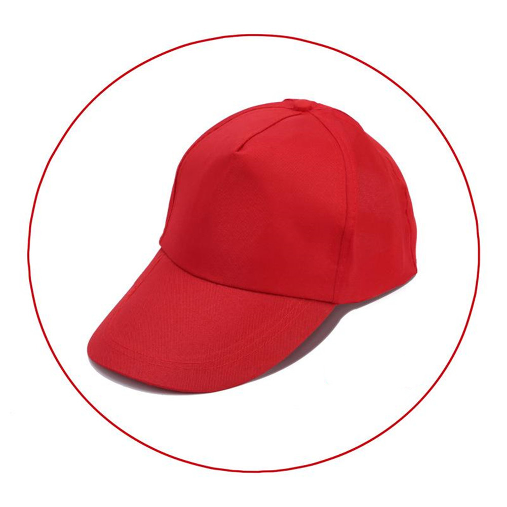 Nuevos gorros de para hombres y mujeres, gorras de béisbol con Cierre trasero ajustables, colores sólidos, estilo europeo, tendencia de clásica: Rojo