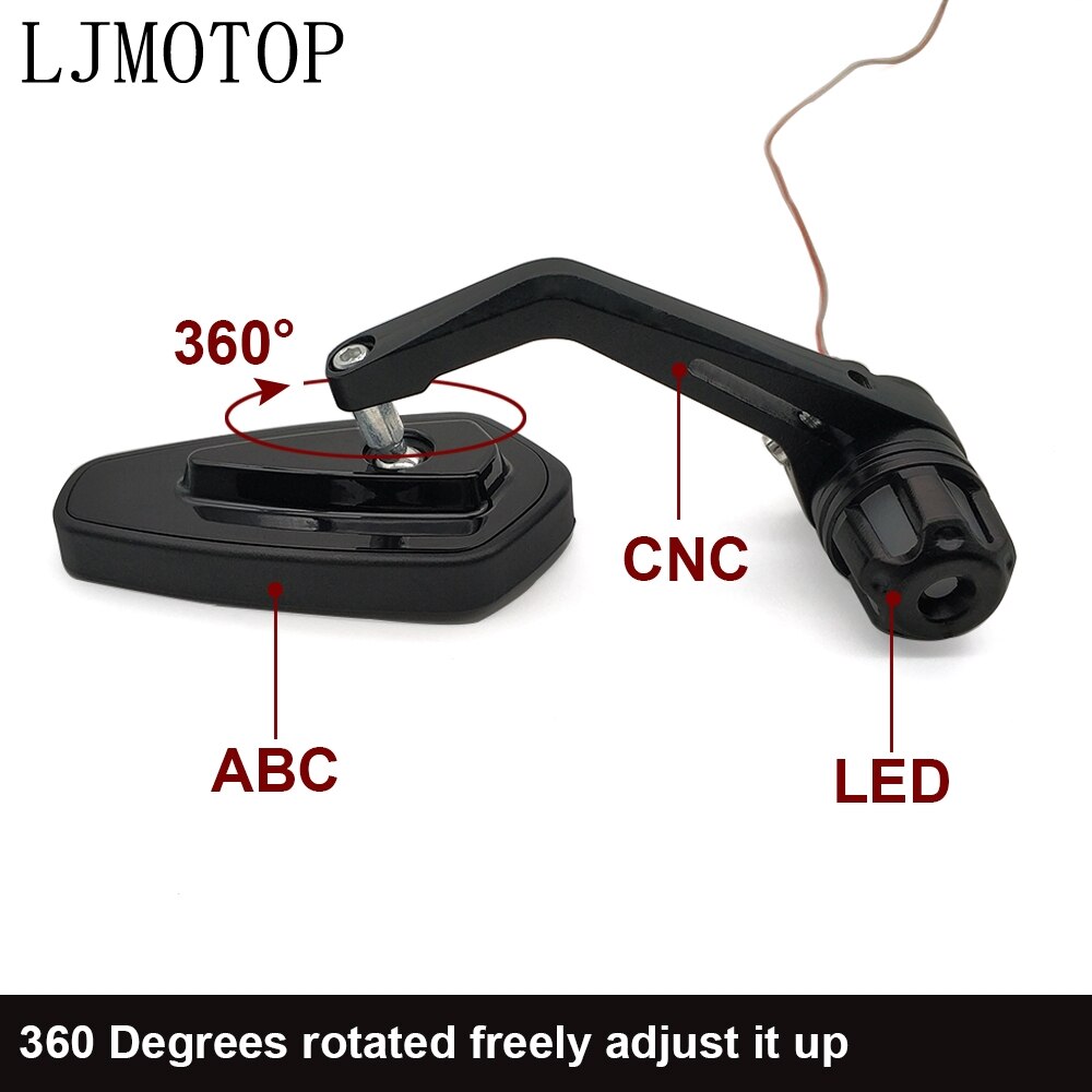 Lusterko motocyklowe z kierunkowskazem doprowadziło dla Kawasaki VERSYS 650cc ZG1000 CONCOURS ZRX1100 / 1200 KLZ1000 Versys