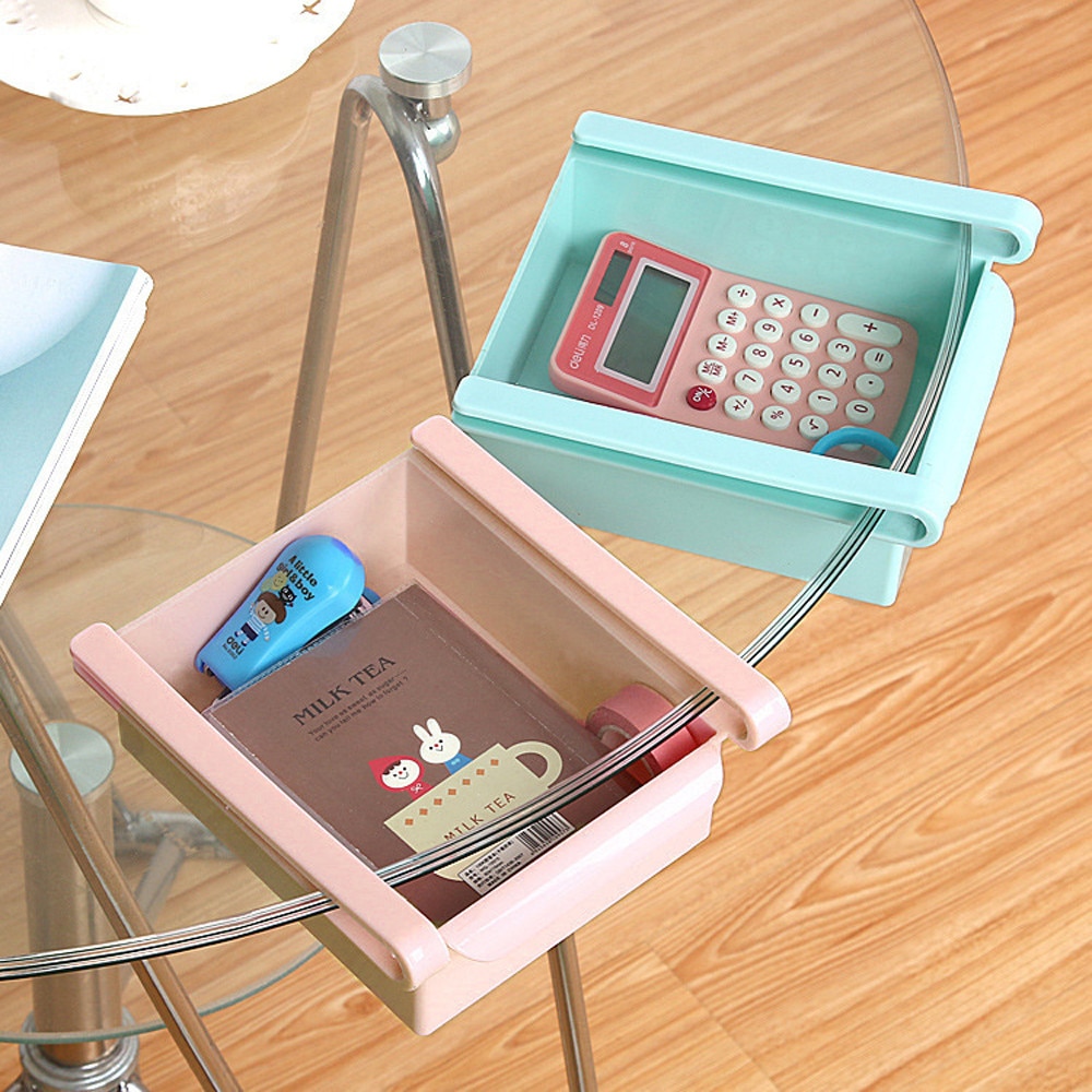 Mini ABS Slide Kitchen Fridge Freezer Space Saver Organization Storage Rack Bathroom Shelf Refrigerator Food Container Dec 18th