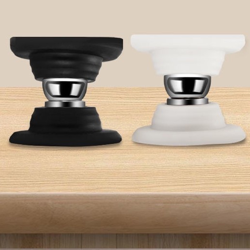 Puerta corta de silicona sin perforaciones para el hogar, puerta silenciosa fuerte magnética contra puerta anticolisión de silicona, 1 ud.
