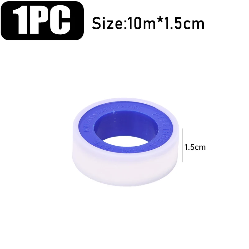 1/50x ruban PTFE plombiers scellant étanche ruban de plomberie pour pomme de douche réparation maison salle de bain tuyau d'eau accessoires d'étanchéité: TRANSLUCIDE