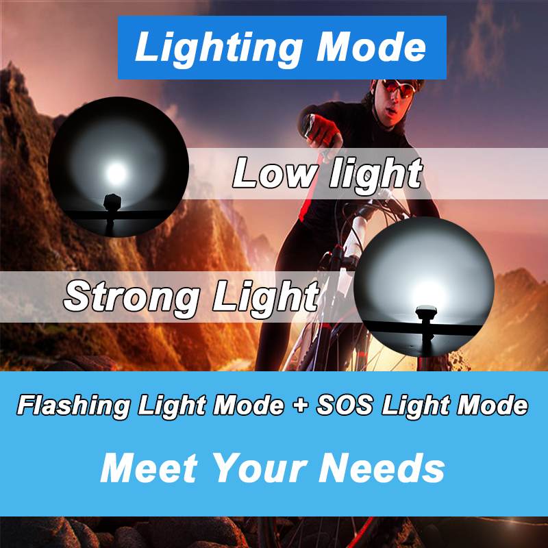 Solar Power Bike Light USB 240 Lumen 3 Mode Fiets Front Light Lamp Fiets Koplamp Fietsen LED Zaklamp Achter Achterlicht set