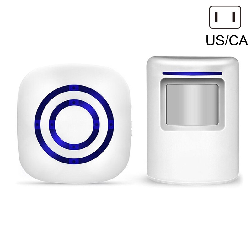 Infrared Sensor Doorbell Long Distance Volume Adjustable for Home Shop Convenience Store L5: us plug