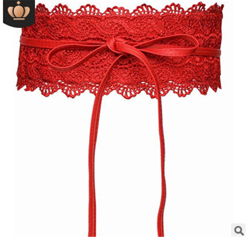 Ceintures en dentelle pour femmes, 11 couleurs, Corset féminin, auto-cravate, Obi Cinch, pour robe de mariée: A