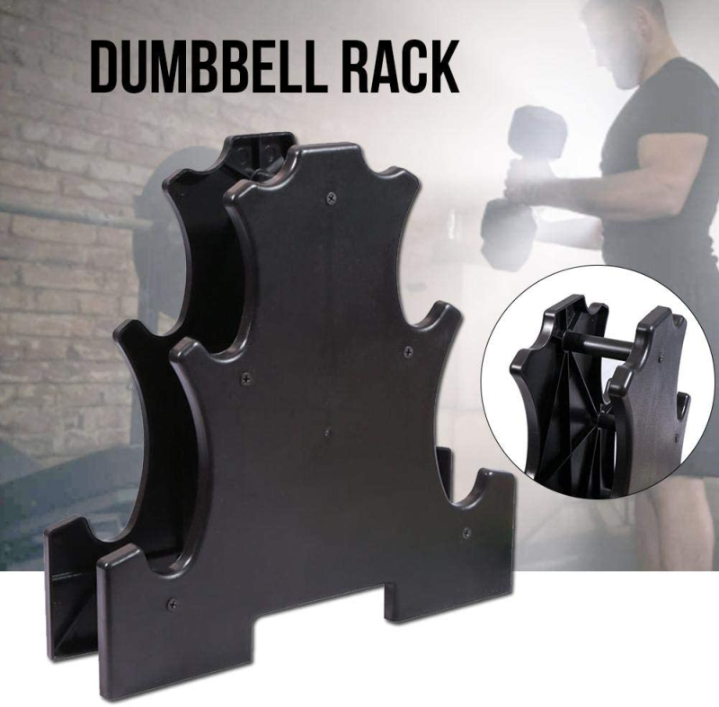 Portable Dumbbell Cast Iron Bracket Black Gym Rack Stand Dumbbell Holder Weight Lift Set Home Training Muscle Fitness Equipment