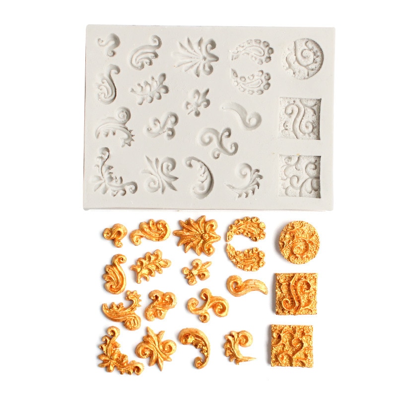 DIY Clay Paisley Pattern Stampo Cemento Epoxy Resin Molds Jewelry Making 3d Wall Panel Molds for Plaster