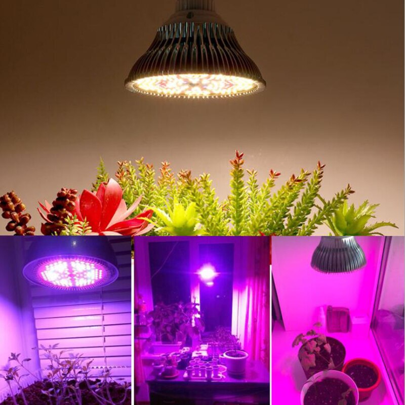 Bombilla LED de 300W para cultivo de plantas, luz de espectro completo, E27, 200 LED, para plántulas de vegetales y flores de interior, 2 uds.