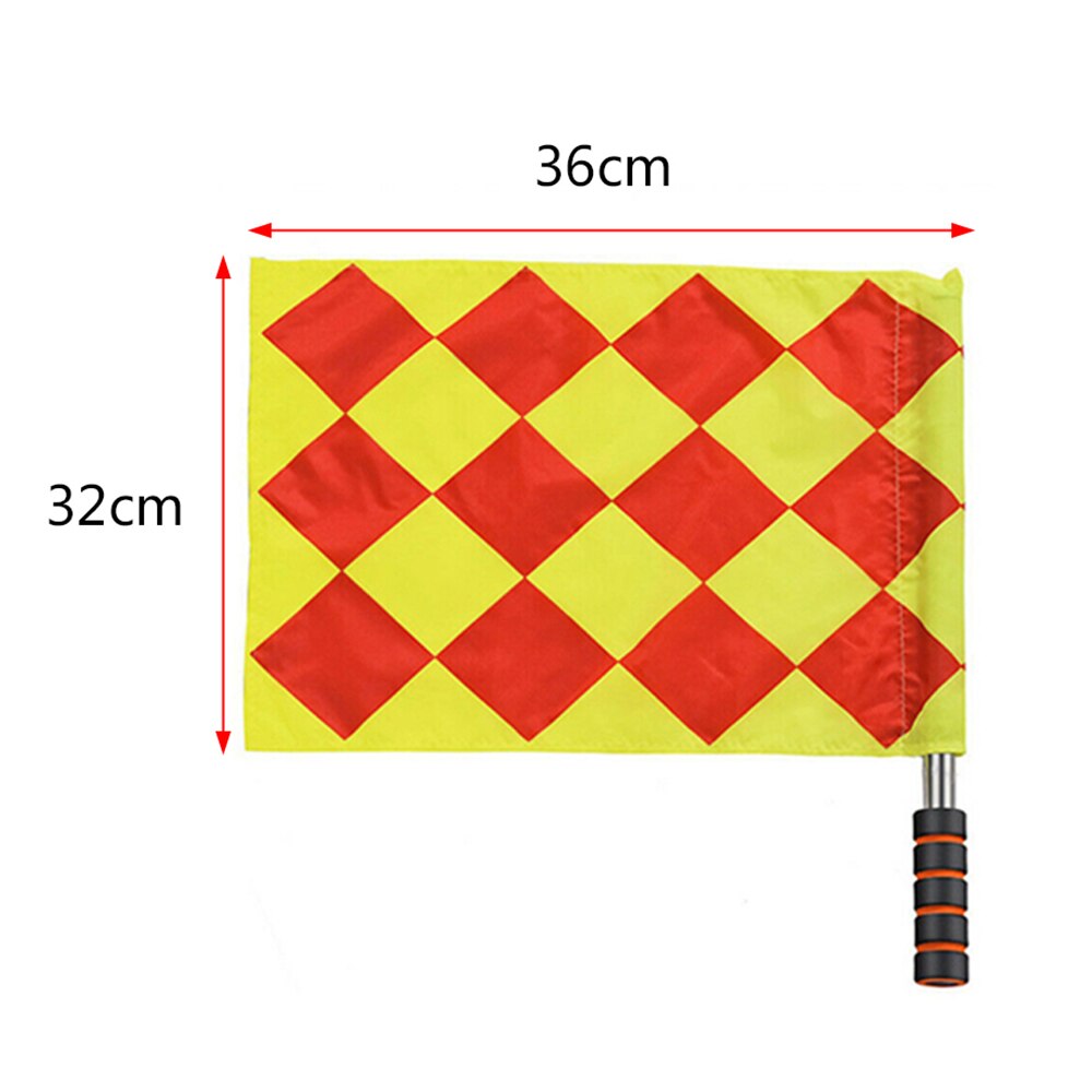 2pcs Referee Soccer Flag Soccer Ball Fair Play Sports Match Football Linesman Flags Sports Tools Training Equipment