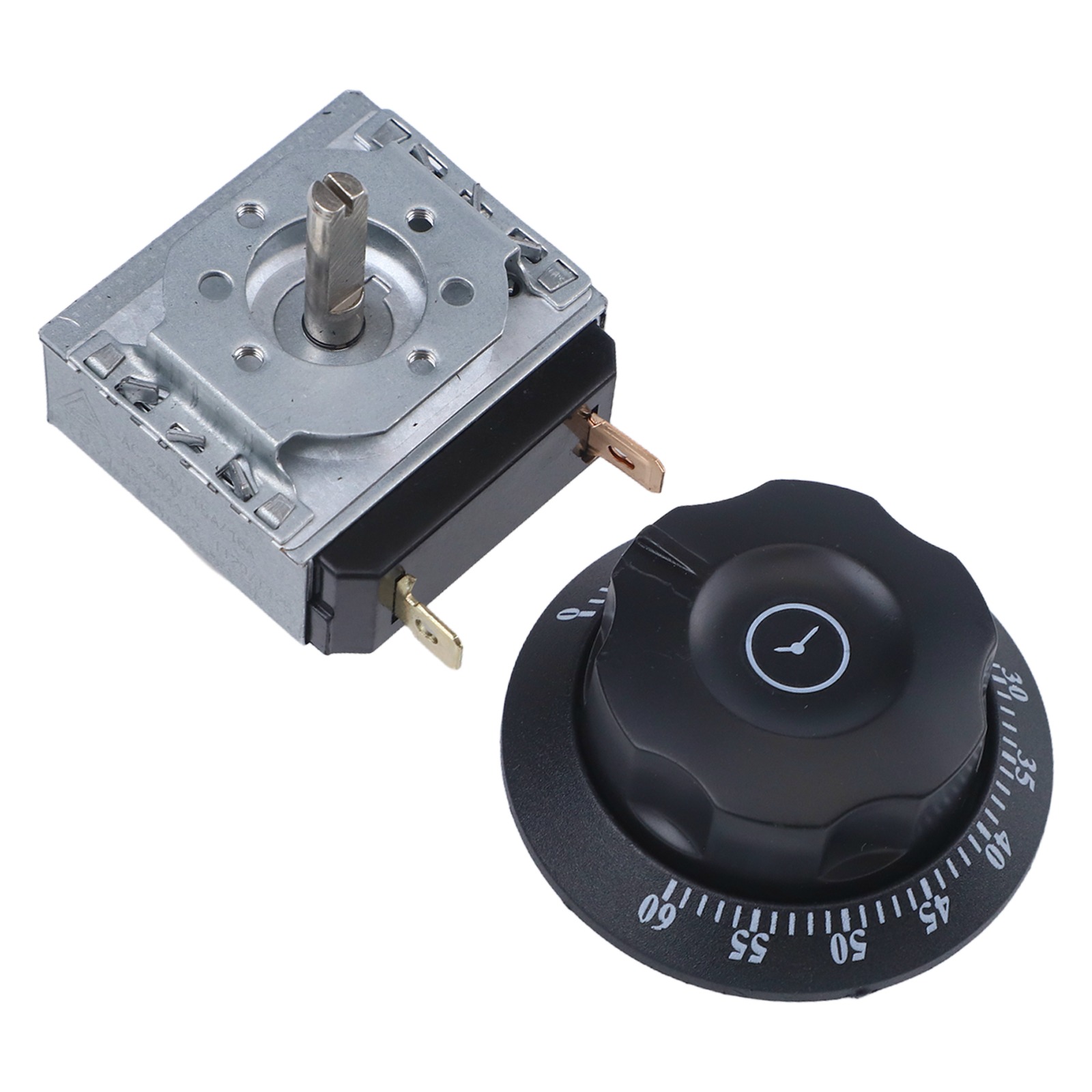 1 Pc 30/60/90/120 Min Tijdschakelaar Voor Huishoudelijke Apparaten Magnetron Rijstkoker Tijdschakelaar met Bel: zwart