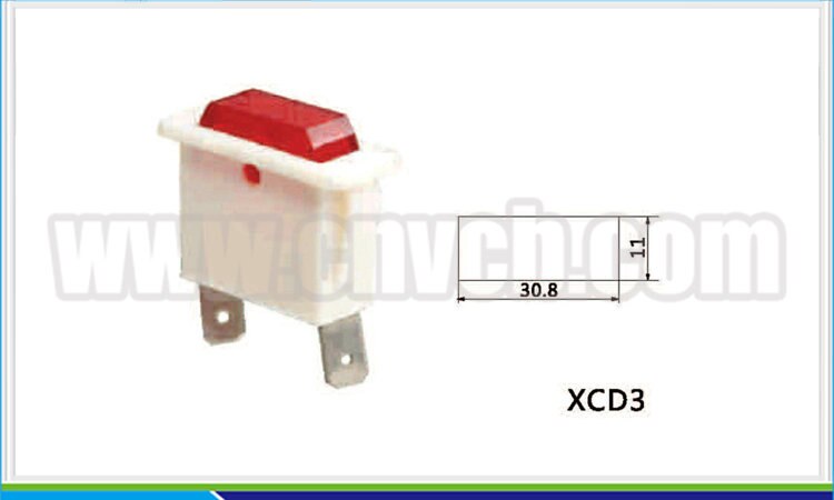 ZS98 XCD3 rectangular indicator lamp white housing indicator light 2pin pilot light