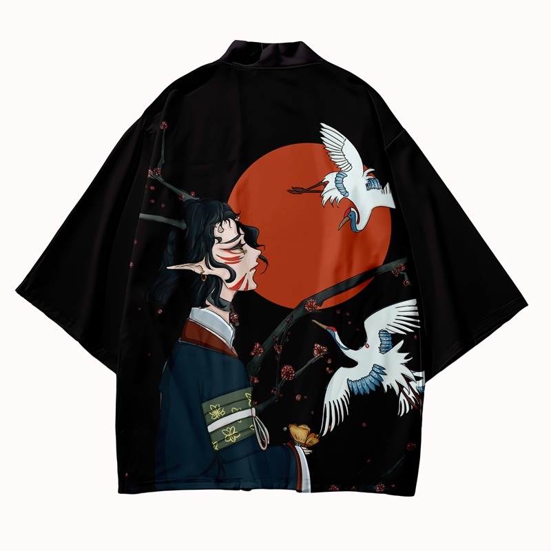 Japansk kimono kofta herrskjorta asiatisk streetwear japansk dräkt kimonos harakuju samurai kostym herr & #39 ;s haori yukata 31208