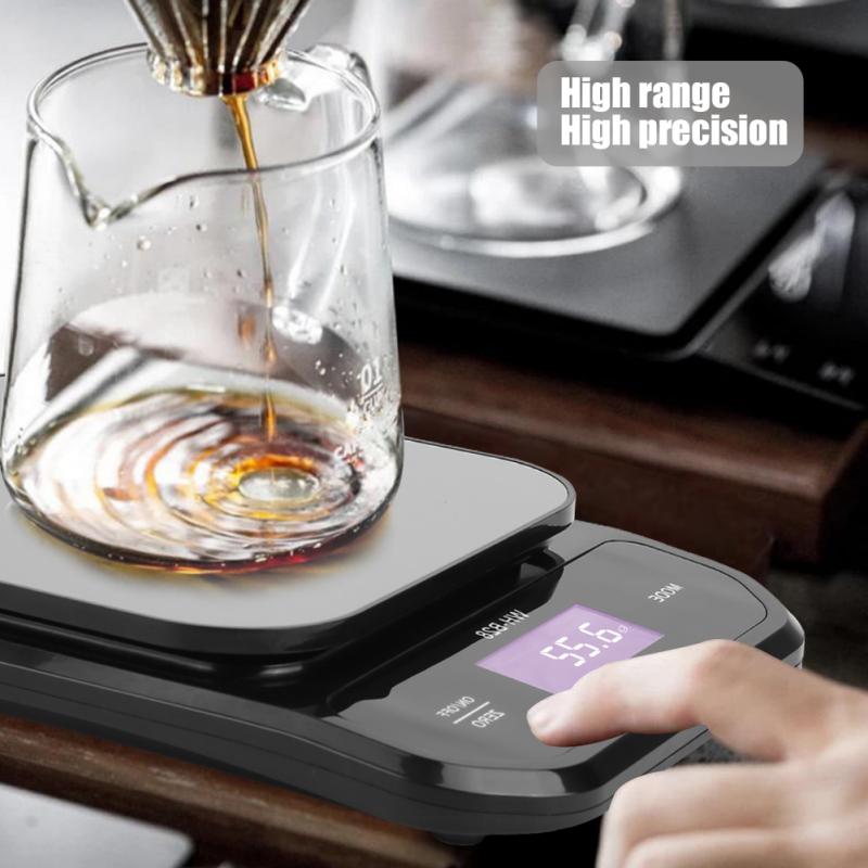 Electronic Coffee Scale Hand Versatile Bar Electronic Kitchen Scales Gram Scale 5kg 0.1g Kitchen Scale LED Display Food Scale