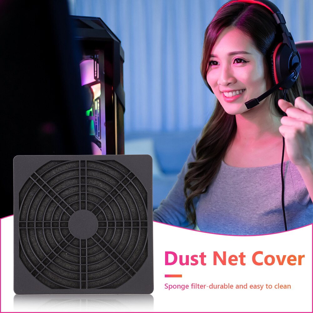 5Pcs 60/80/90/120Mm Pc Fan Stoffilter Stofdicht Case Protector Cover Computer Mesh verwijderbare Plaat Computer Case Accessoires