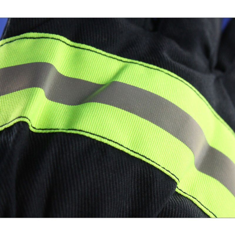 Fireman Gloves Wear-Resistance Non-Slip Thicken Fire Proof Gloves Reflective Strap Fire Resistant Gloves for Firefighter