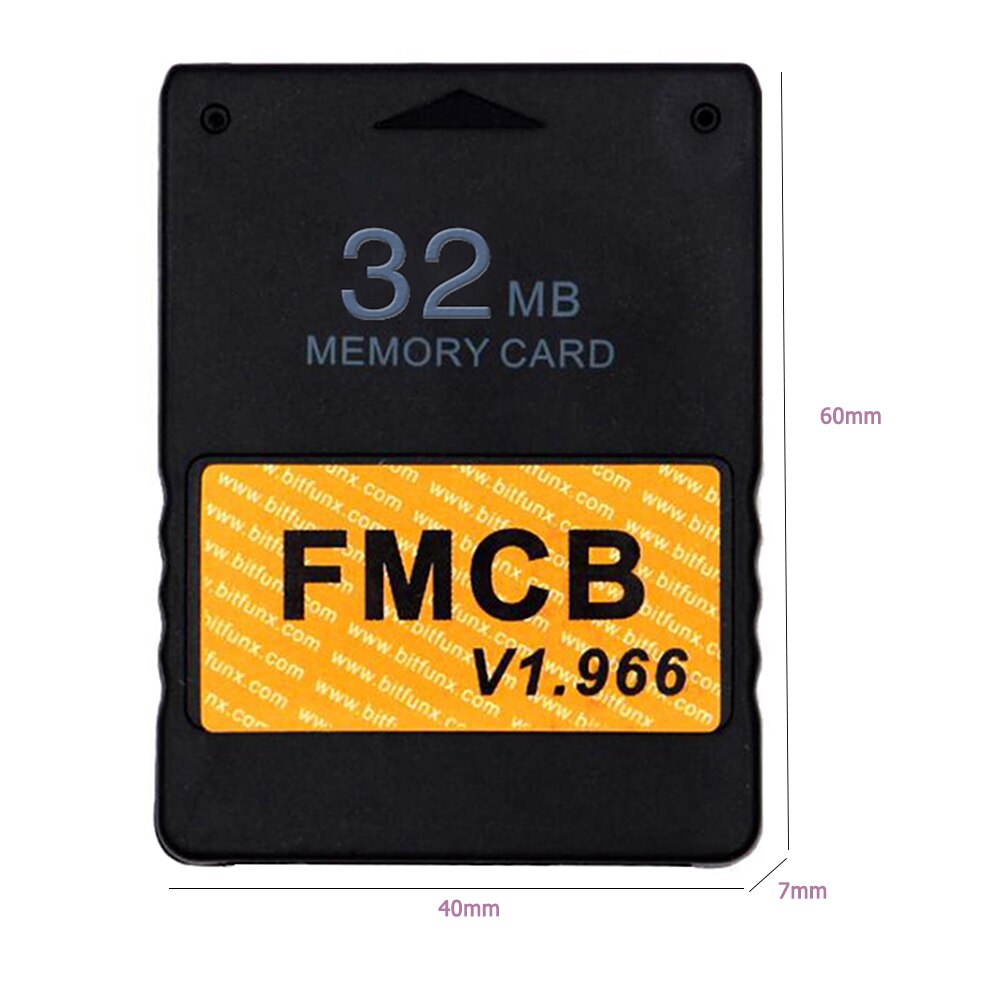 Memory Card Free McBoot v1.966 8MB/16MB/32MB/64MB Consolas Extended Card for Sony PS2 Playstation FMCB Game Saver: 32MB