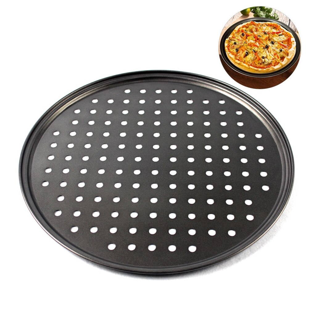 32Cm Non-stick Pizza Pan Pizza Lade Ronde Pizza Bakplaat Sterke Bakken Tool Diepe Schotel Pan Tray mold Mould Bakken Tools: 32CM