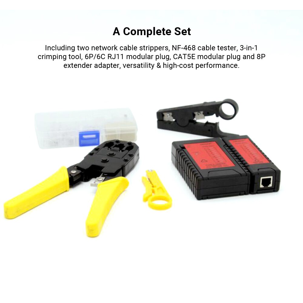 NF-1206 Network Cable Tester 3 in 1 Network Cable Tester Set LAN Tester Wire Tracker Diagnose Finder Wire Testing Tool