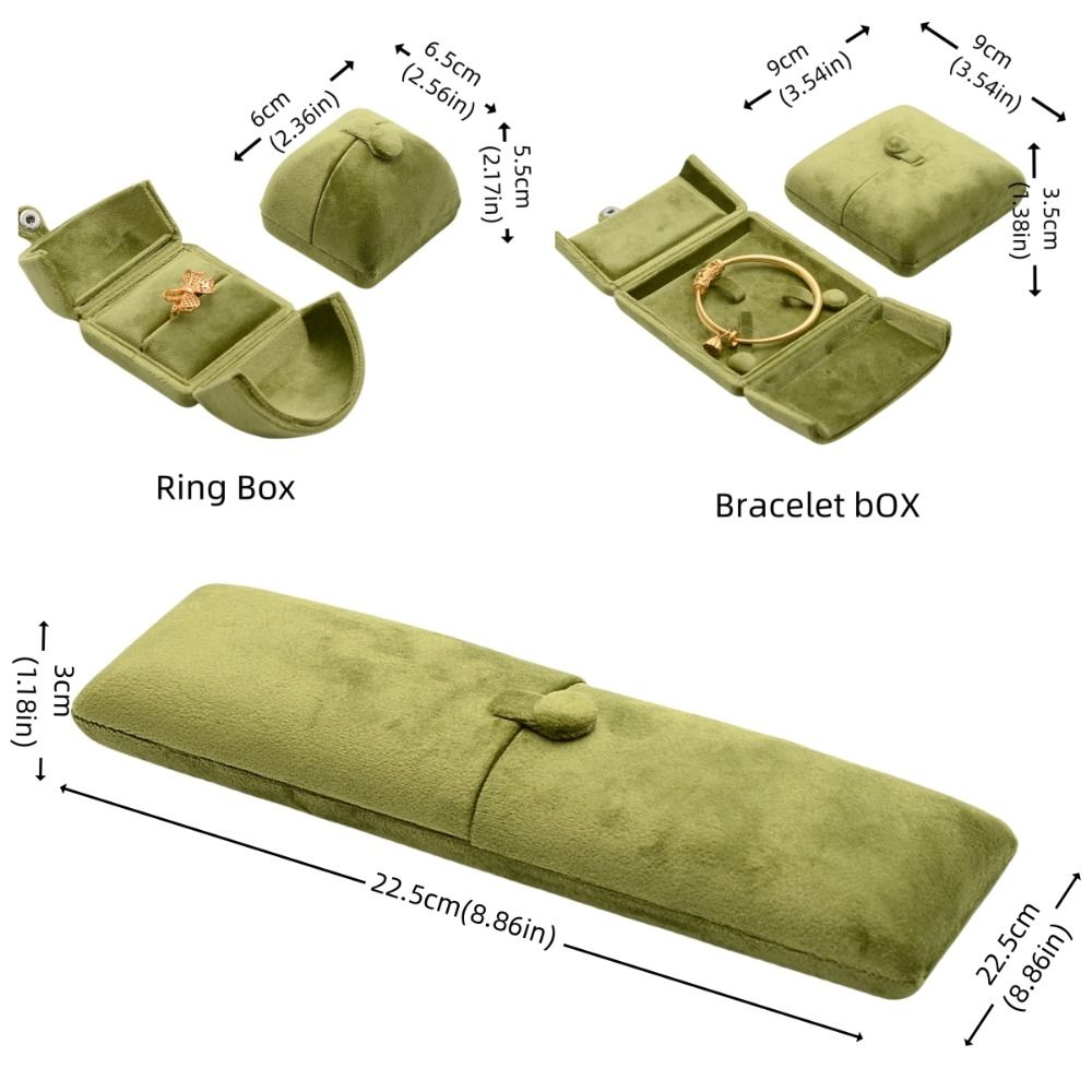 Einfarbig Samt Schmuck Kasten Jahrgang Luxus Halskette Armbinde fallen Organizer Doppel Tür Ringe Träger Kasten Schmuck Lagerung