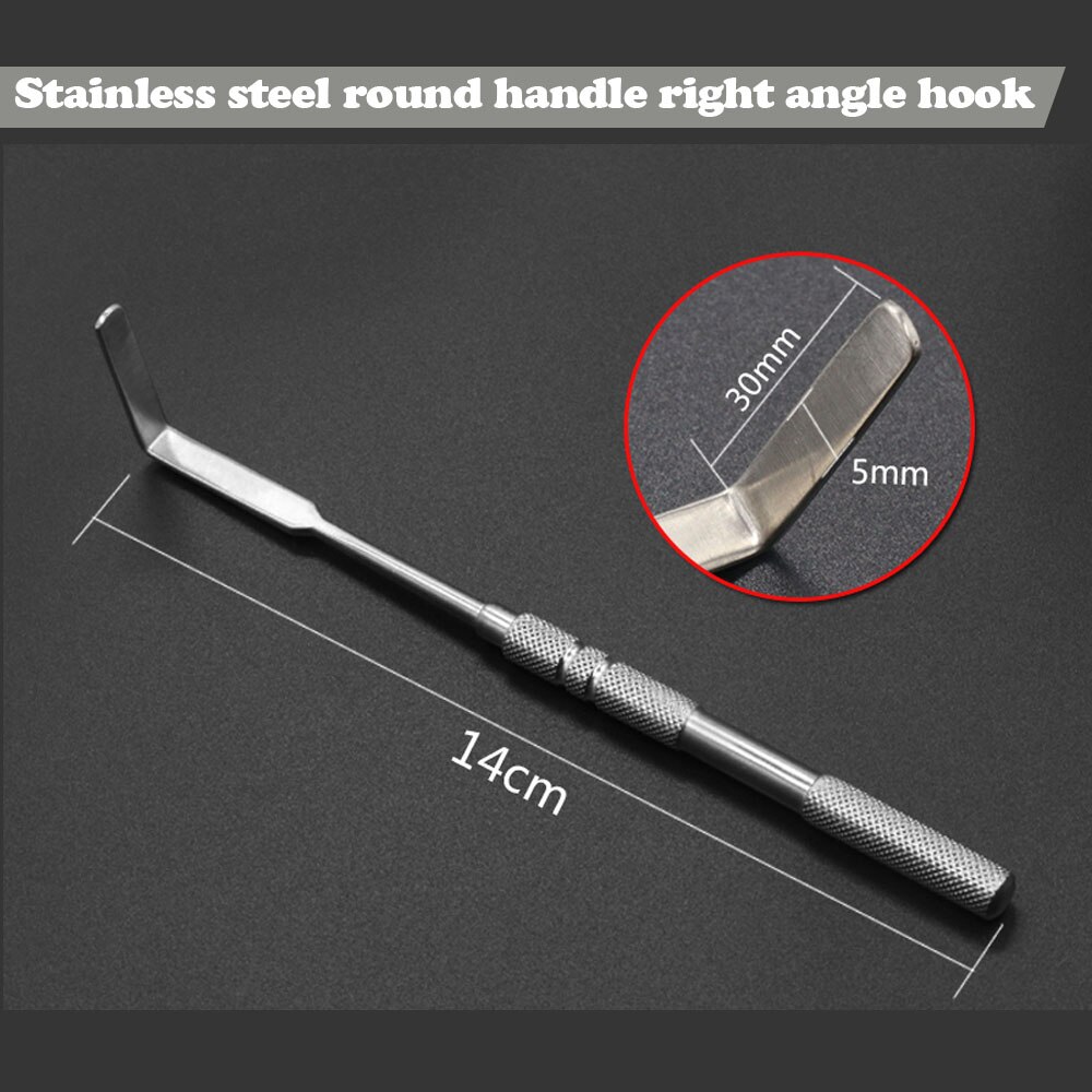 Nose shaping hook L-shaped right angle pull hook mandibular angle double head pull: Gold