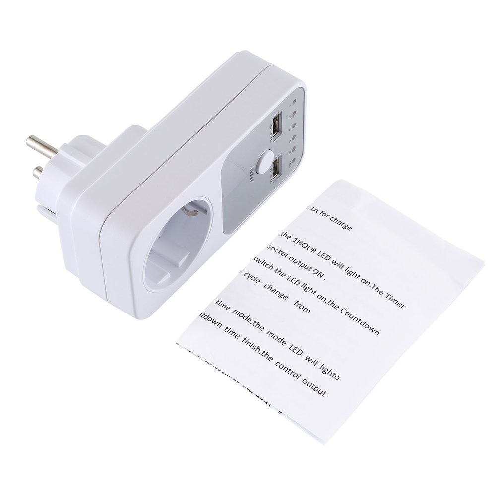 Digital Electric Timer, EU Plug, ABS Plug Switch with Countdown Timer, 1-10 Hours Adjustable, 220 V, 6 Programme Types Digital Electric Timer, EU Plug, ABS Plug Switch with Countdown Timer, 1-10 Hours Adjustable, 220 V, 6 Programme Types