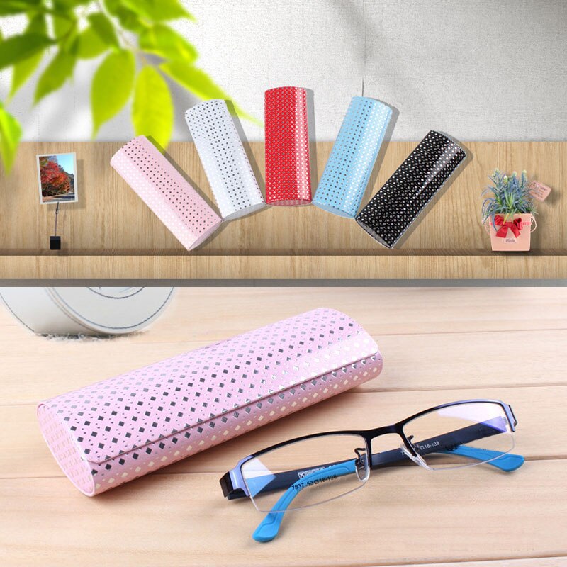 Capa dura protetor de óculos 1 pçs portátil pacote de óculos viagem acessórios óculos de sol caixa de armazenamento de couro do plutônio caixas de eyewear
