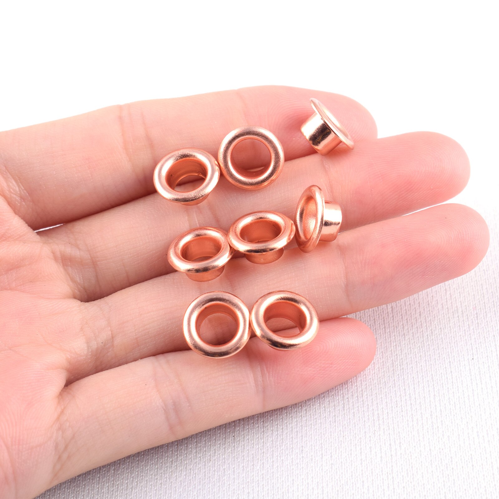 100 sets oogjes, 4 mm dubbelzijdige kleding tas decoratie met lederen riem voor schoenen kleding en tassen – pistool kleur pakking van 100 stuks